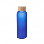Botella de cristal de color color azul real