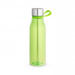 Botella deportiva reciclada con asa color verde claro