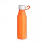 Botella deportiva reciclada con asa color naranja