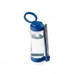 Botella de cristal con soporte para móvil color azul real cuarta vista
