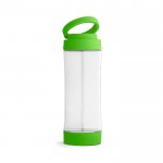 Botella de cristal con soporte para móvil color verde claro
