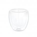 Vaso de doble pared de cristal color transparente