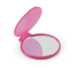 Espejo de bolsillo barato para regalar color rosa con logo
