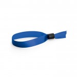 Pulsera para eventos de raso suave y brillante con cierre de seguridad color azul real