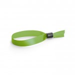 Pulsera para eventos de raso suave y brillante con cierre de seguridad color verde claro