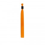 Pulsera para eventos de raso suave y brillante con cierre de seguridad color naranja primera vista