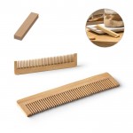 Peine de bambú natural con estuche de papel kraft reciclado incluido varios colores