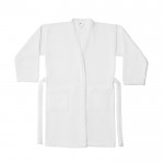 Albornoz de algodón suave con cinturón y bolsillos 350 g/m2 color blanco primera vista