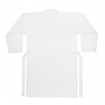 Albornoz de algodón suave con cinturón y bolsillos 350 g/m2 color blanco segunda vista