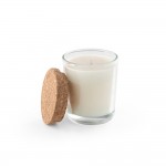 Vela aromática en vaso de cristal con tapa de corcho made in EU 80g color transparente primera vista