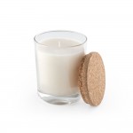 Vela aromática en vaso de cristal con tapa de corcho made in EU 180g color transparente primera vista
