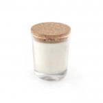 Vela aromática en vaso de cristal con tapa de corcho made in EU 180g color transparente