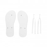 Chanclas con suela personalizable en sublimación talla 36-39 color blanco tercera vista