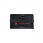 Cartera con bloqueo RFID para llevar 10 tarjetas y monedas color negro imagen con logo 2