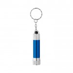 Llavero de aluminio parcialmente reciclado con linterna LED 3 posiciones color azul real primera vista