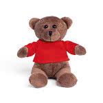 Peluche con camiseta para personalizar color rojo