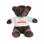 Osito de peluche para publicidad color blanco con logo