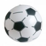 Balón inflable estilo fútbol retro color negro