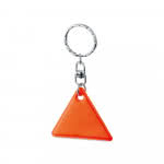 Llavero reflectante forma triangular color naranja