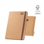 Agenda B5 para empresas de color natural vista tercera