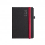 Agenda personalizada con goma roja