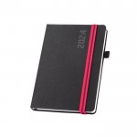 Agenda personalizada con goma roja