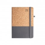 Agendas A5 personalizadas de corcho color gris oscuro