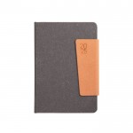 Agenda A5 en piel reciclada color gris oscuro segunda vista