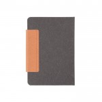 Agenda A5 en piel reciclada color gris oscuro quinta vista
