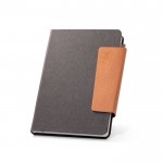 Agenda A5 en piel reciclada color gris oscuro segunda vista