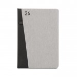 Agenda reciclada de dos colores con logotipo vista novena