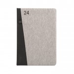 Agenda B5 reciclada en dos colores color gris tercera vista