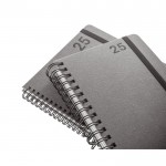 Agenda de cuero reciclado con anillas y planificación semanal B5