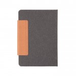 Agenda de piel reciclada con cierre magnético y planifación semanal B5 color negro segunda vista