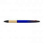 Bolígrafo táctil de plástico y bambú con tinta de 3 colores color azul primera vista