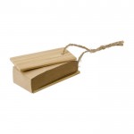 Minibloc de notas de papel kraft con tapa de bambú 80 hojas color marrón quinta vista