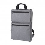 Mochila de poliéster y algodón para PC con dos bolsillos exteriores 15” color gris quinta vista