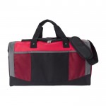 Bolsa deportiva de poliéster 600D con asas y correa ajustable color rojo primera vista