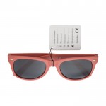 Gafas de sol de plástico reciclado con protección UV400 color rojo tercera vista