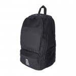 Mochila deportiva de poliéster reciclado repelente al agua color negro cuarta vista
