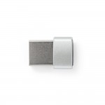 Set de adaptadores de plástico con formato USB-A y USB-C color plateado segunda vista