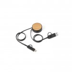 Cable con varias conexiones USB color negro tercera vista