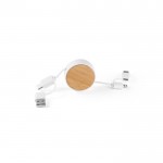 Cable con varias conexiones USB color blanco