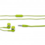Auriculares de oreja con micrófono color verde claro cuarta vista