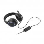 Auriculares gaming extensibles con luces y micrófono incorporados color negro cuarta vista