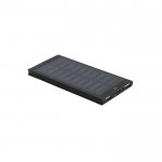 Powerbank de aluminio con panel solar y linterna 8.000 mAh color negro