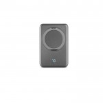 Batería externa magnética ABS reciclado con carga 15 W 5000 mAh color gris oscuro segunda vista