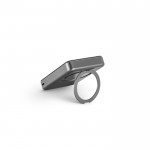 Batería externa ecológica magnética con soporte anillo 10000 mAh color gris oscuro sexta vista