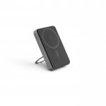 Batería externa ecológica magnética con soporte anillo 10000 mAh color gris oscuro