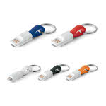 Llavero USB conexión Micro usb/IOS color naranja cuarta vista con logo